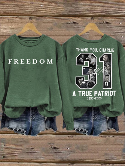 Women's freedom Casual Printed Sweatshirt