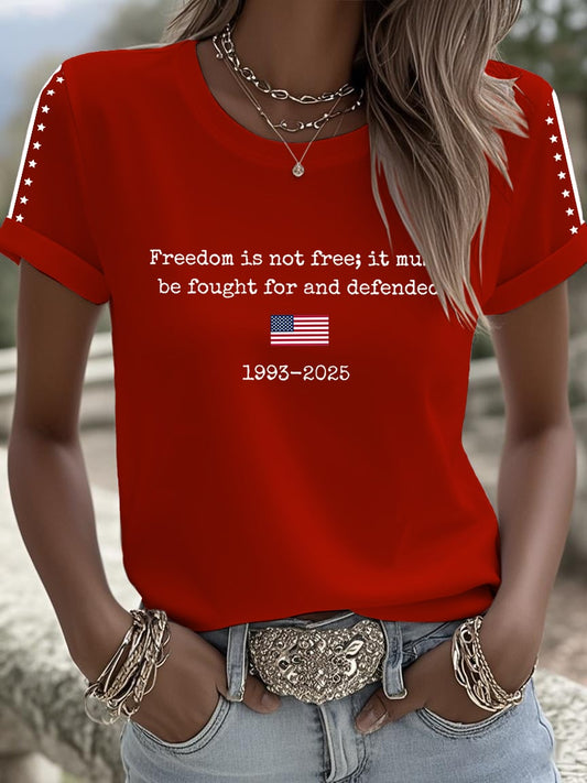 Women's Freedom Is Not Free Print  Shirt