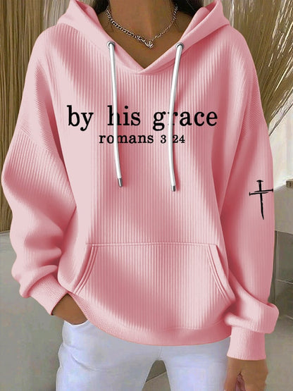 Women'S By His Grace Printed Hoodie Sweatshirt