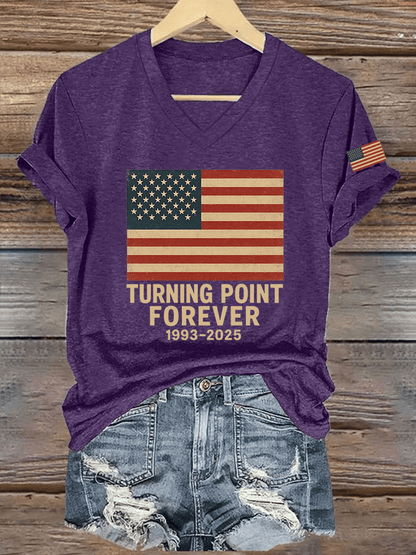 Women's Hot Spot Print V-Neck T-Shirt