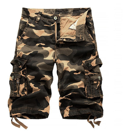 Women's Vintage Camo Multi-Pocket Cargo Shorts
