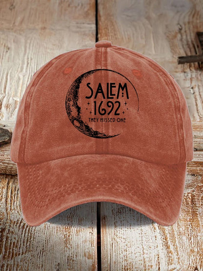 Halloween Salem 1692 They Missed One Print Hat