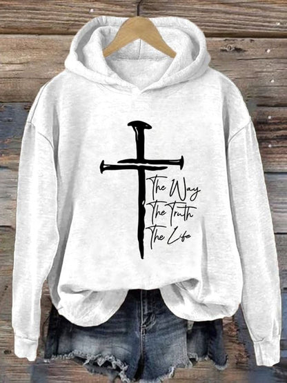 Women's Jesus The Way The Truth The Life Print Sweatshirt