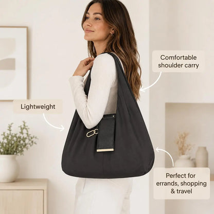 Compact Foldable Keychain Tote Bag, Reusable