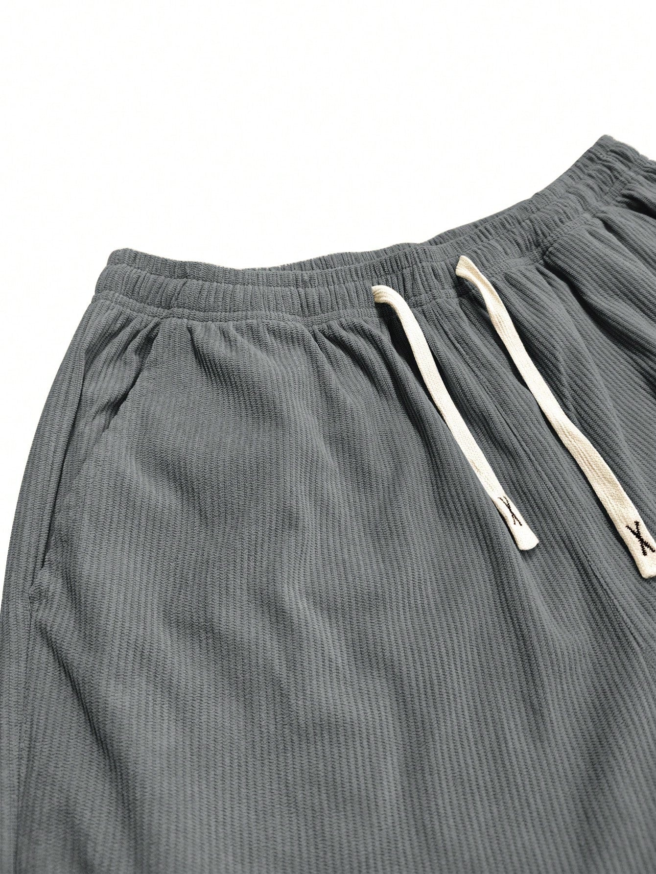 Women's Corduroy Straight Leg Pants with Drawstring Waist