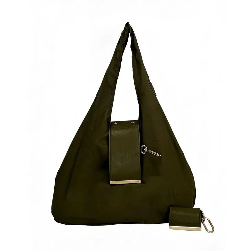Compact Foldable Keychain Tote Bag, Reusable