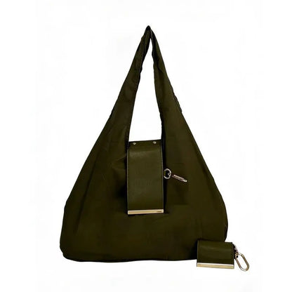 Compact Foldable Keychain Tote Bag, Reusable