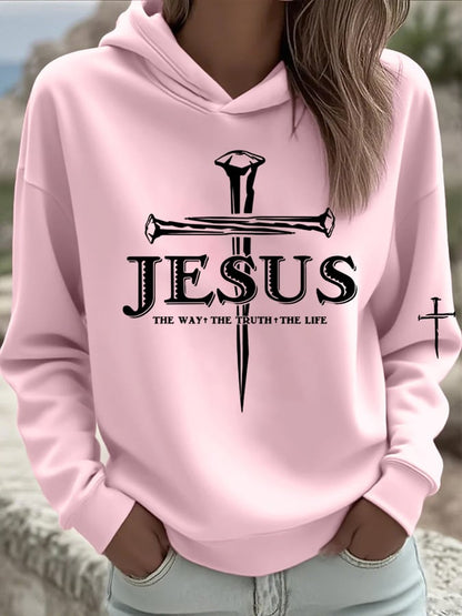 Women's Jesus The Way The Truth The Life Print Sweatshirt