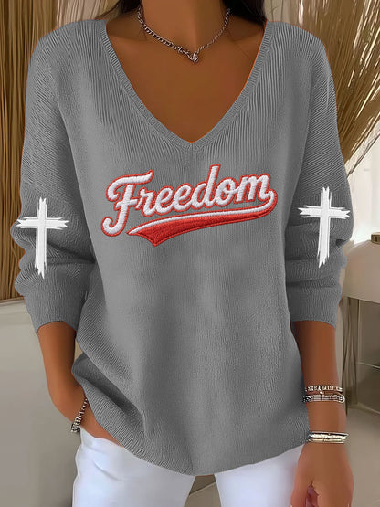 Women's Hot Print V-Neck T-Shirt