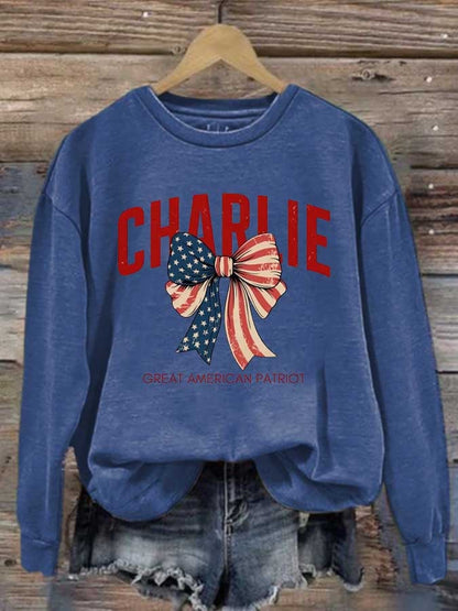 Women's Hot Events Printed Crew Neck Sweatshirt