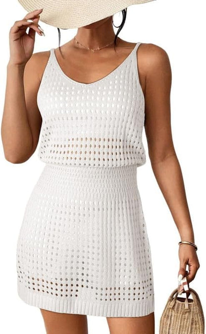 Boho Crochet Swimsuit Coverup for Beach & Cruise