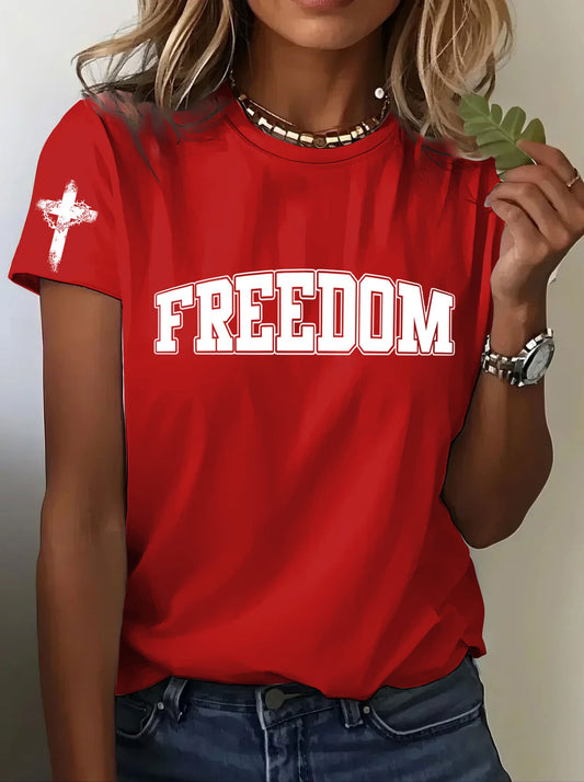 Women's Hot Free Will Printed Crew Neck T-Shirt