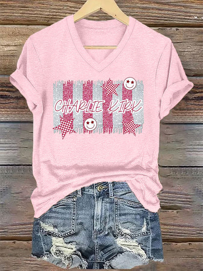 Retro Forever In Our Hearts Print T-Shirt