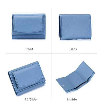 2026 New Genuine Leather RFID Blocking Card Holder Organizer Pocket Mini Wallet
