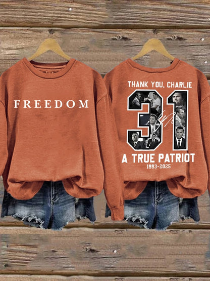 Women's freedom Casual Printed Sweatshirt