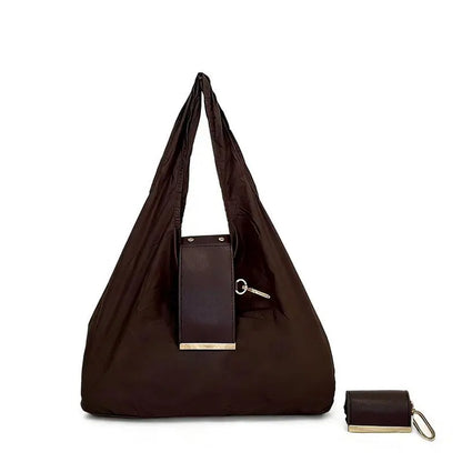 Compact Foldable Keychain Tote Bag, Reusable