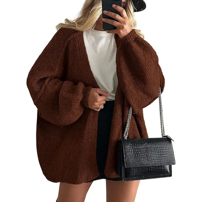 Women's Oversized Cardigan Sweater - Lightweight Knit