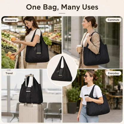 Compact Foldable Keychain Tote Bag, Reusable