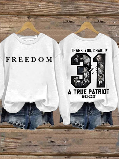 Women's freedom Casual Printed Sweatshirt