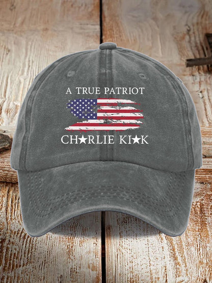 Unisex Freedom American Flag Print Baseball Cap