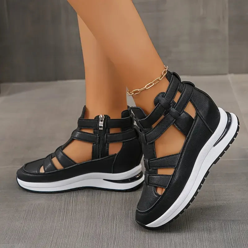 🔥Last Day 60% OFF - Side Zipper Comfortable Lightweight Wedge Sandals