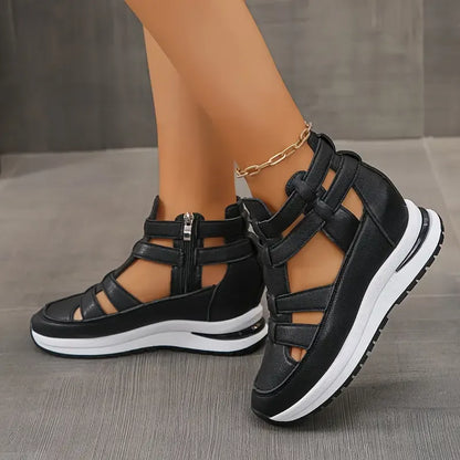 🔥Last Day 60% OFF - Side Zipper Comfortable Lightweight Wedge Sandals