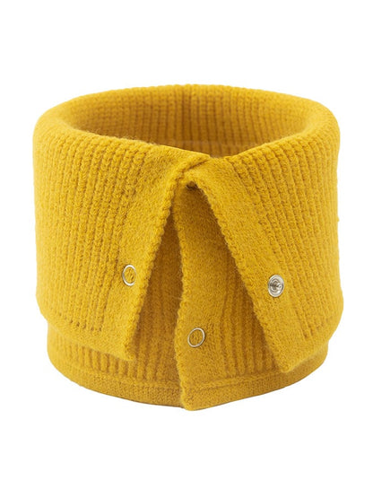 Solid Color Warm Knitted Scarf