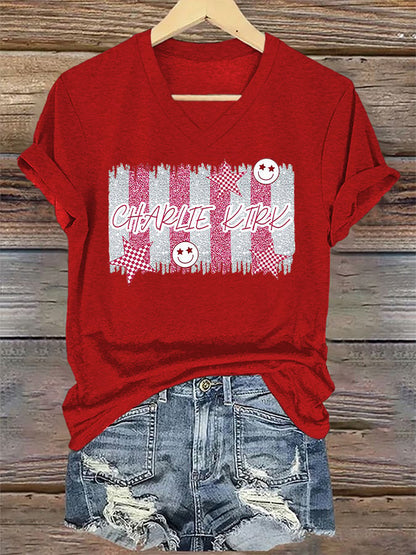 Retro Forever In Our Hearts Print T-Shirt