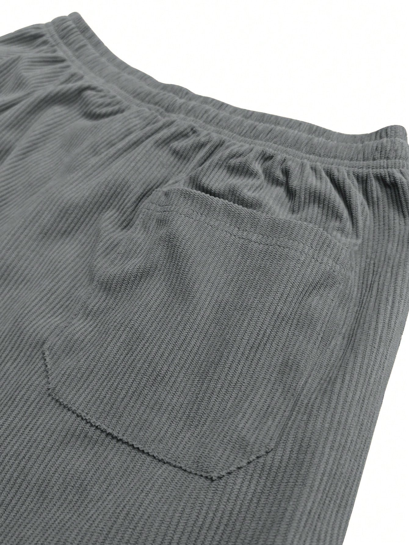 Women's Corduroy Straight Leg Pants with Drawstring Waist