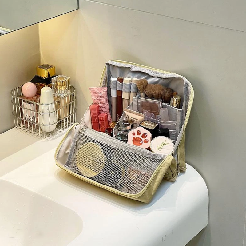 Standing Makeup Bag – Portable, Large Capacity
