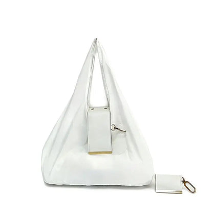 Compact Foldable Keychain Tote Bag, Reusable
