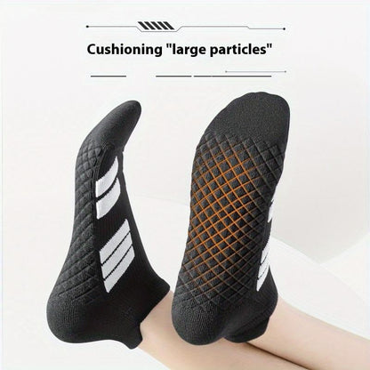 Stay-Put No-Show Sports Socks – Soft Cotton, Zero Slipping