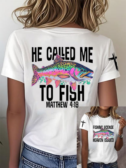 Women's Faith Printed Short-Sleeved T-Shirt