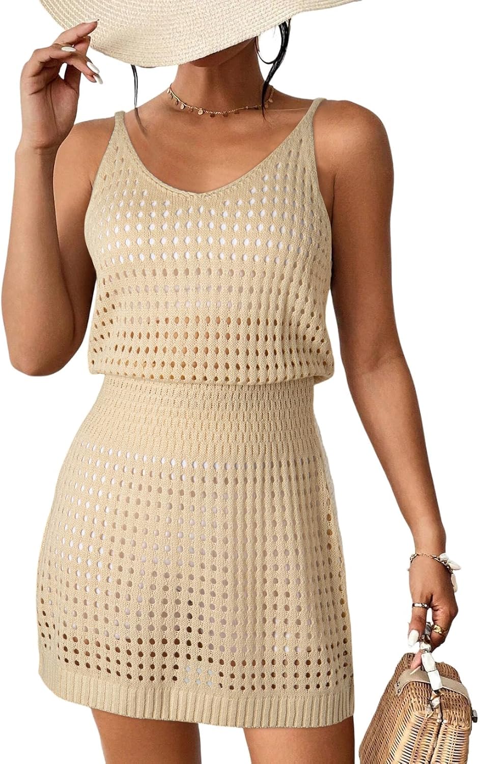 Boho Crochet Swimsuit Coverup for Beach & Cruise