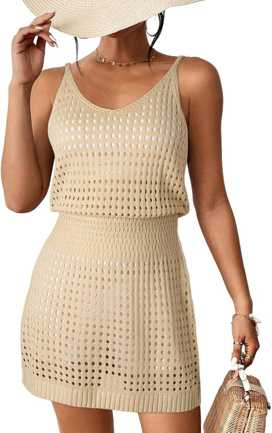 Boho Crochet Swimsuit Coverup for Beach & Cruise
