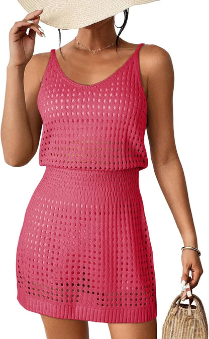 Boho Crochet Swimsuit Coverup for Beach & Cruise