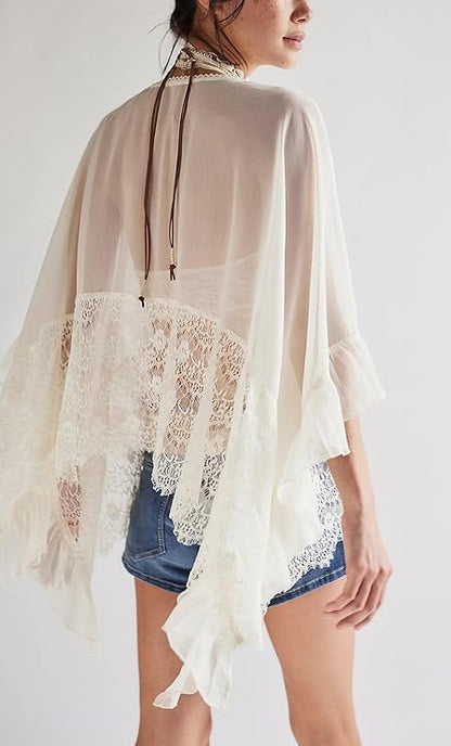 Front-Tie Ruffle Beach & Festival Top