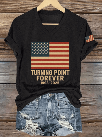 Women's Hot Spot Print V-Neck T-Shirt