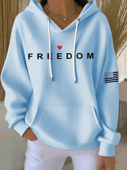 Women's freedom Printed Hoodie