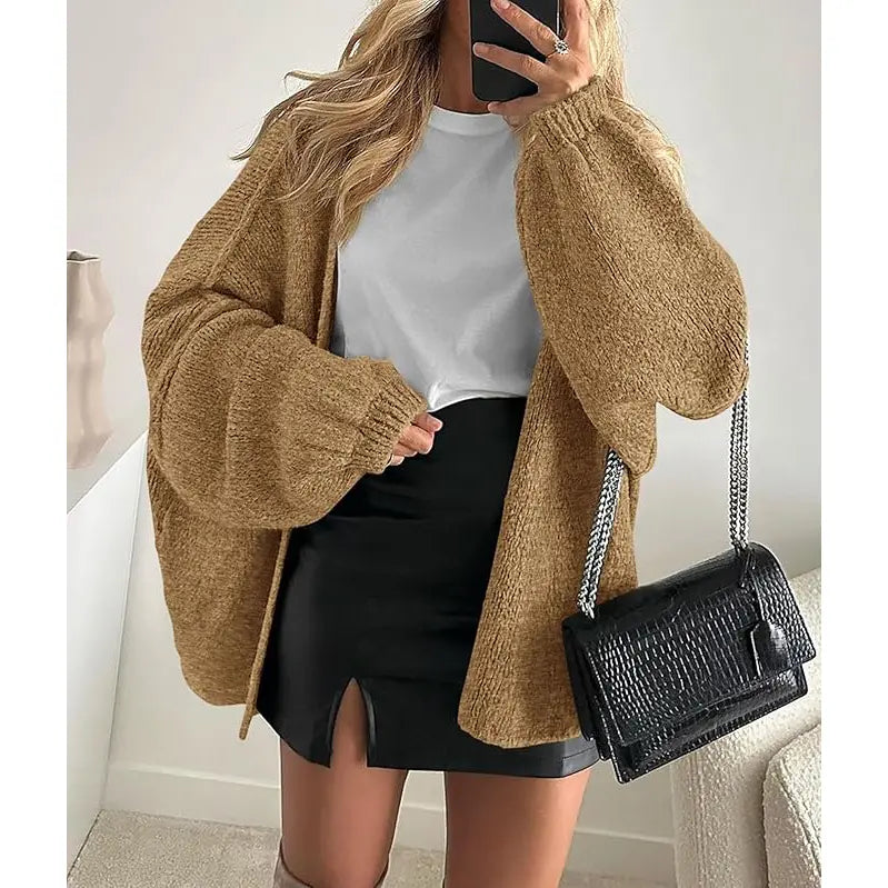 Women's Oversized Cardigan Sweater - Lightweight Knit