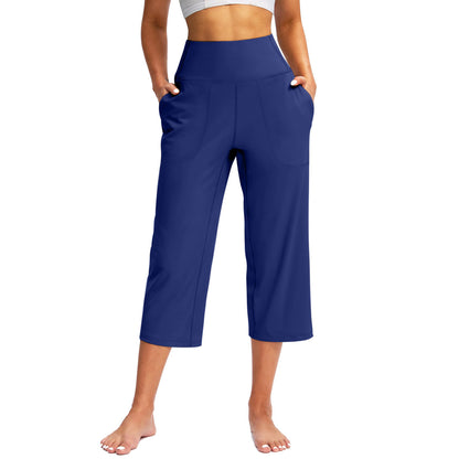 Capri Pants for Women Wide Leg Yoga Dress Cropped Pants