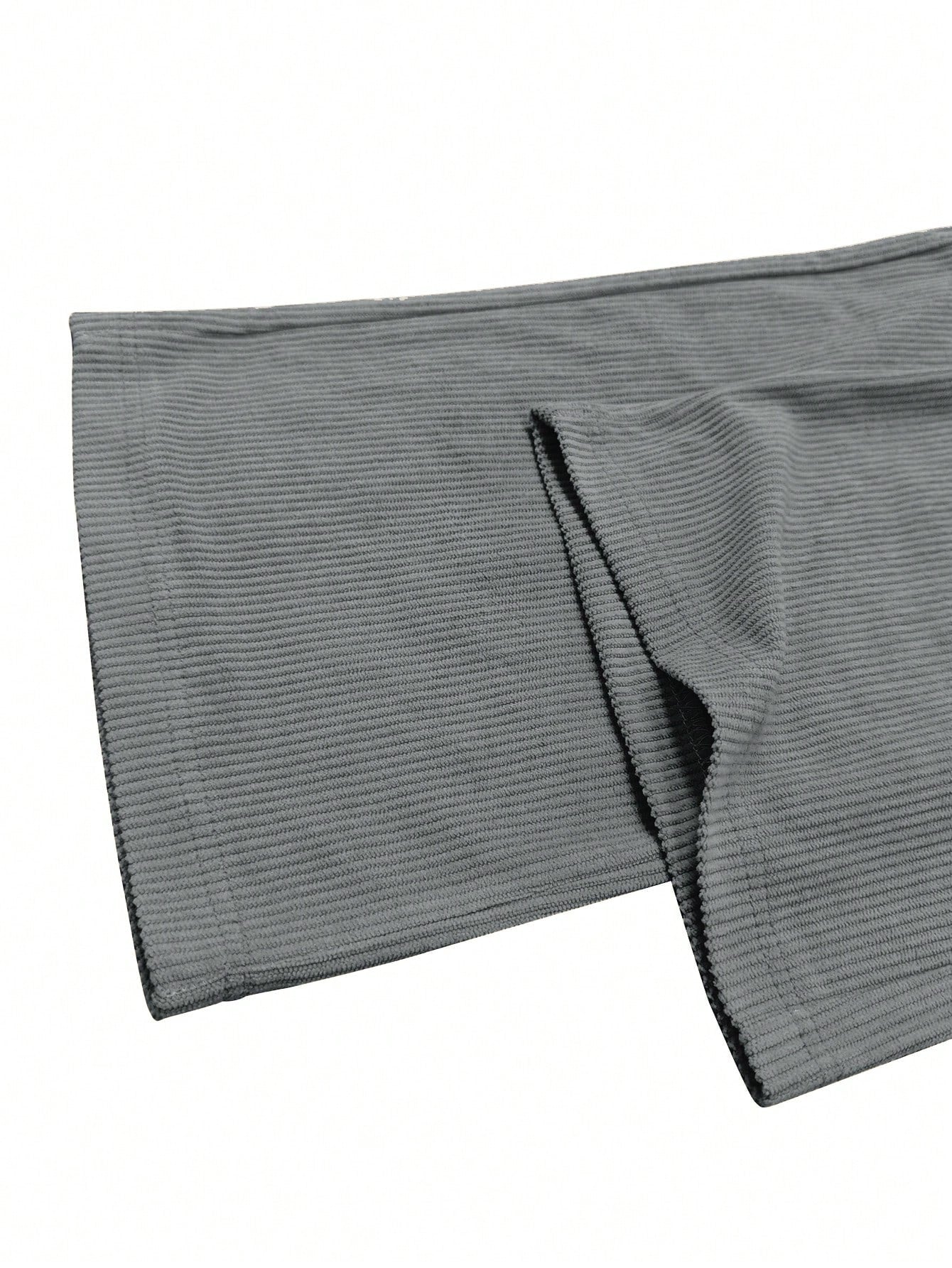 Women's Corduroy Straight Leg Pants with Drawstring Waist