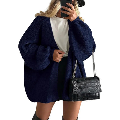 Women's Oversized Cardigan Sweater - Lightweight Knit