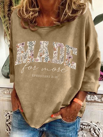 Women's Made For More Print Sweatshirt