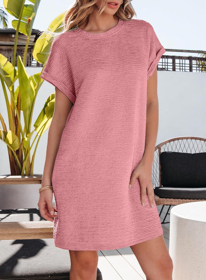 Women's Lightweight Summer T-shirt Dress with Pockets (Buy 2 Free Shipping)