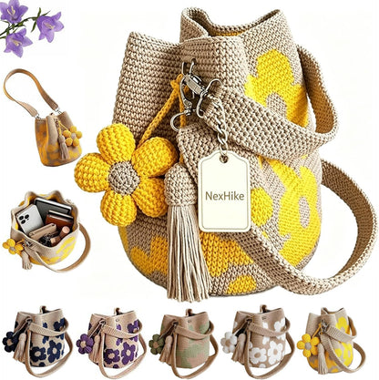 Handmade Crochet Flower Tote