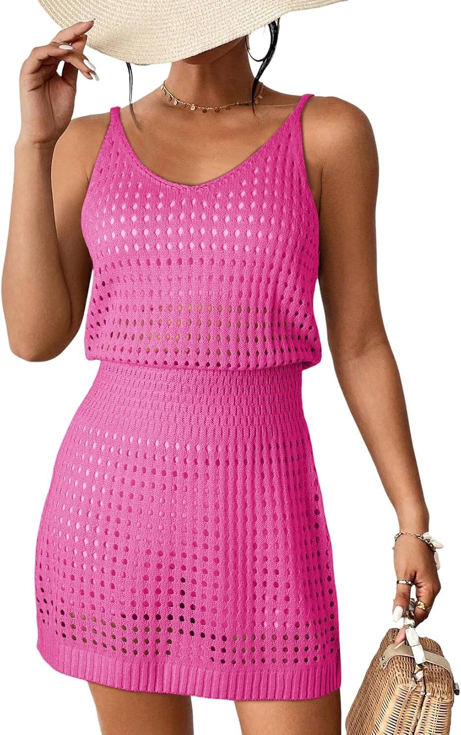 Boho Crochet Swimsuit Coverup for Beach & Cruise