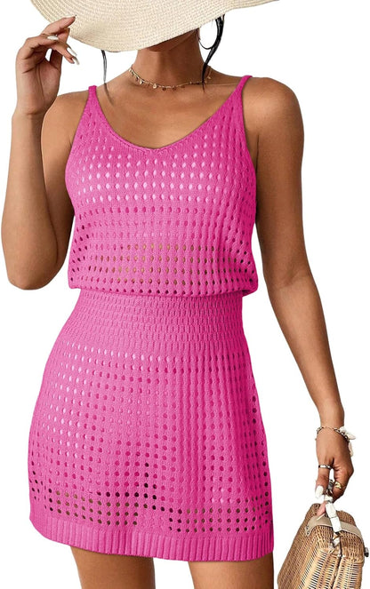 Boho Crochet Swimsuit Coverup for Beach & Cruise