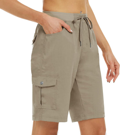 Women's Quick-Dry Cargo Shorts with Pockets