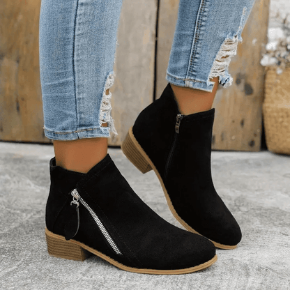 Women's Vintage Style Fabric Ankle Boots